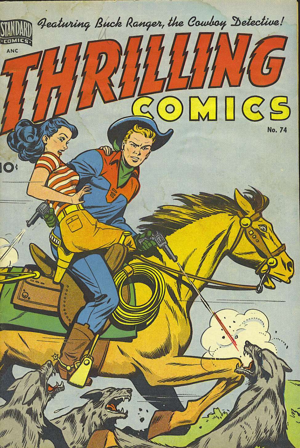 Comic Book Cover For Thrilling Comics 74