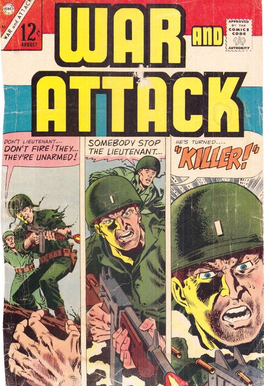Comic Book Cover For War and Attack 55