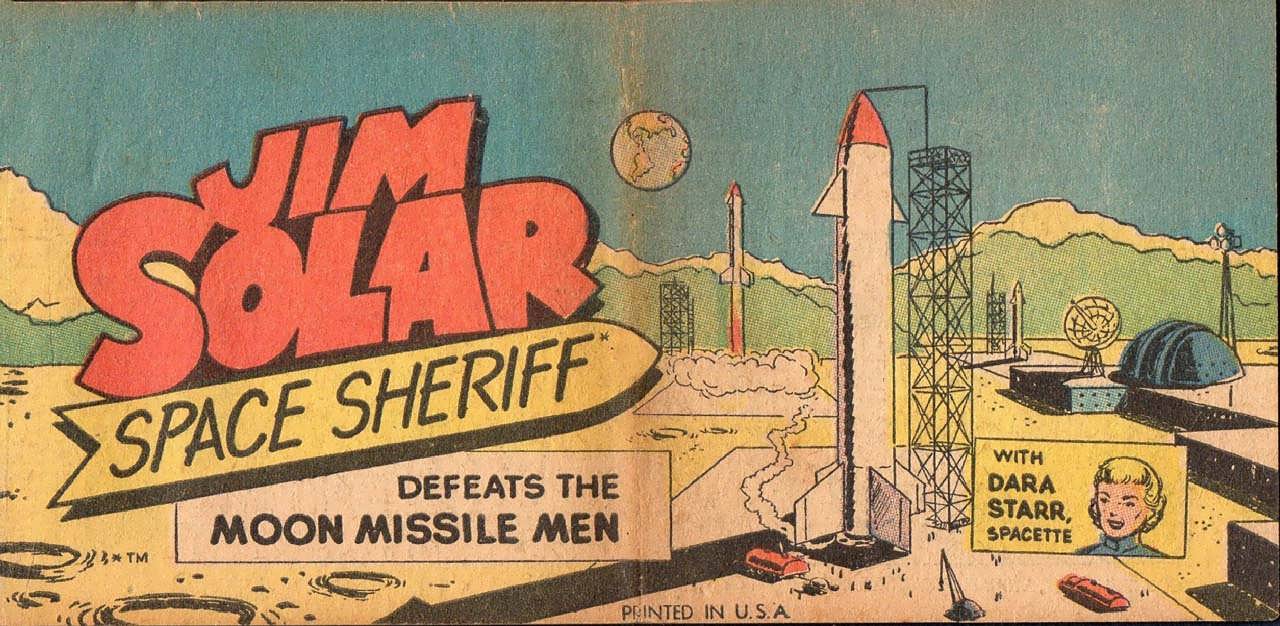 Comic Book Cover For Jim Solar Space Sheriff - Defeats The Moon Missile Men