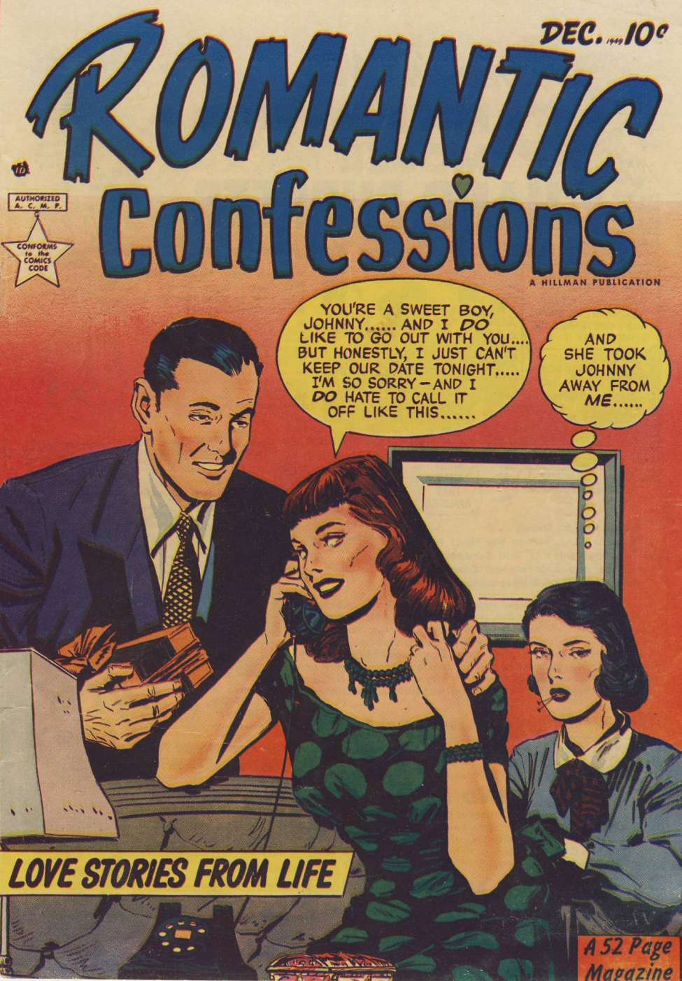 Comic Book Cover For Romantic Confessions v1 3