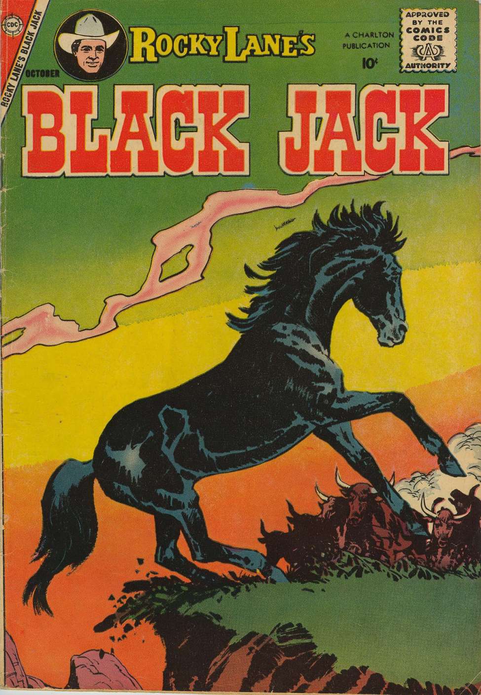 Comic Book Cover For Rocky Lane's Black Jack 24