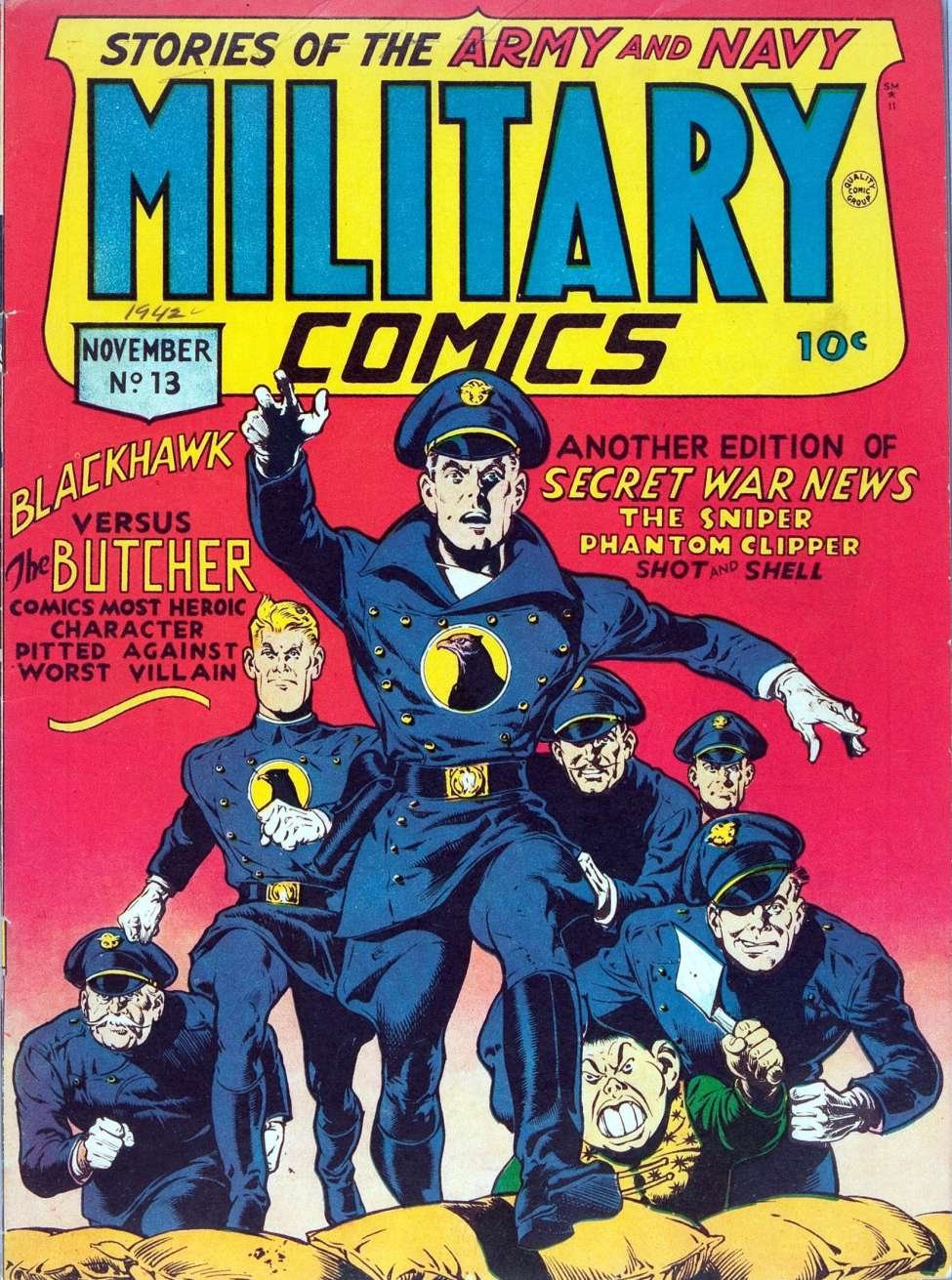 Comic Book Cover For Military Comics 13