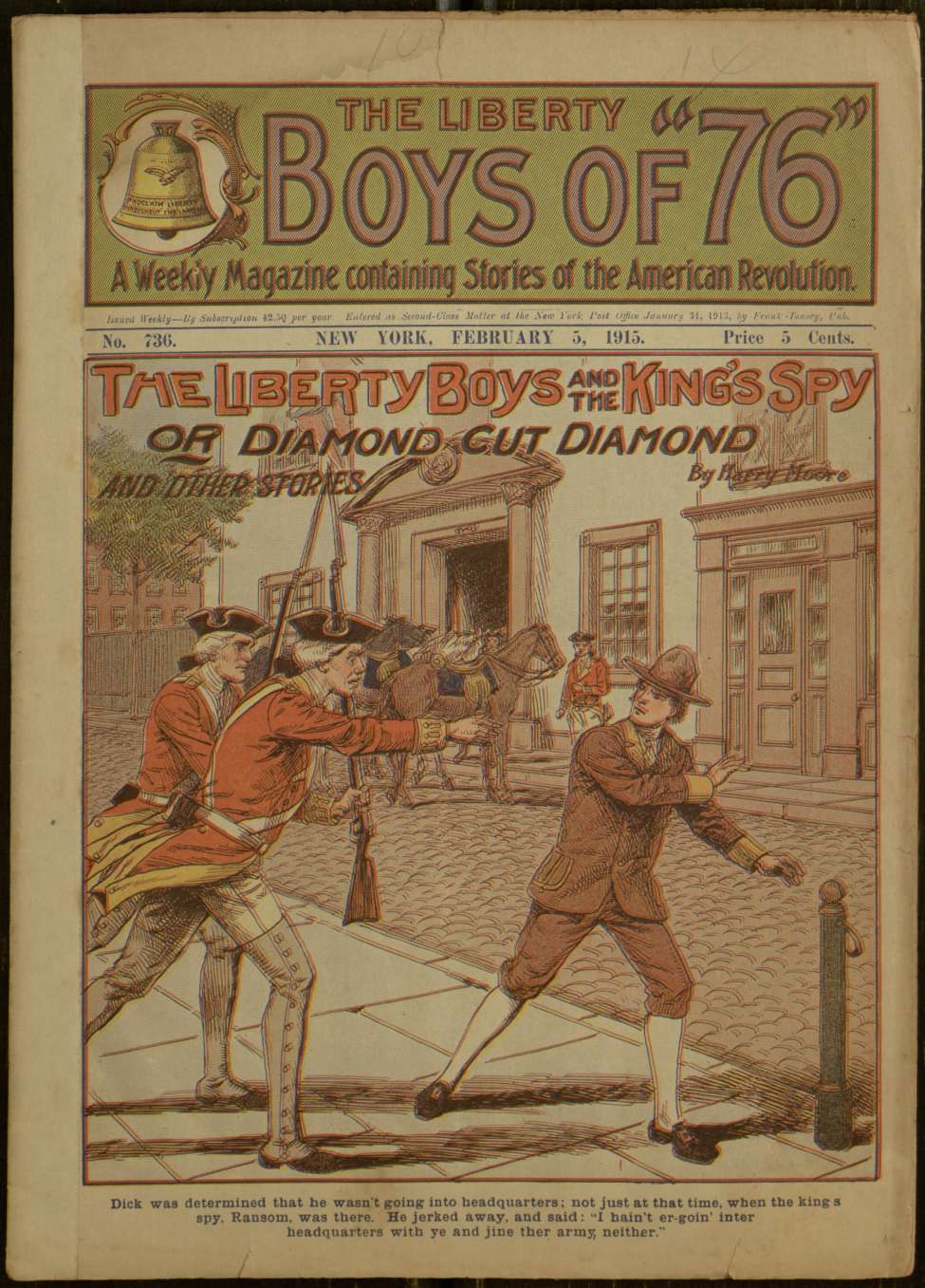 Book Cover For The Liberty Boys of 76 736 - The Liberty Boys and the King's Spy