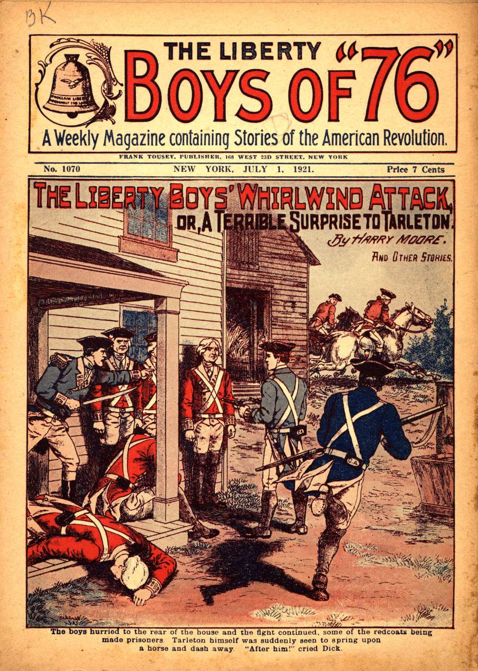 Book Cover For The Liberty Boys of 76 1070 - The Liberty Boys' Whirlwind Attack