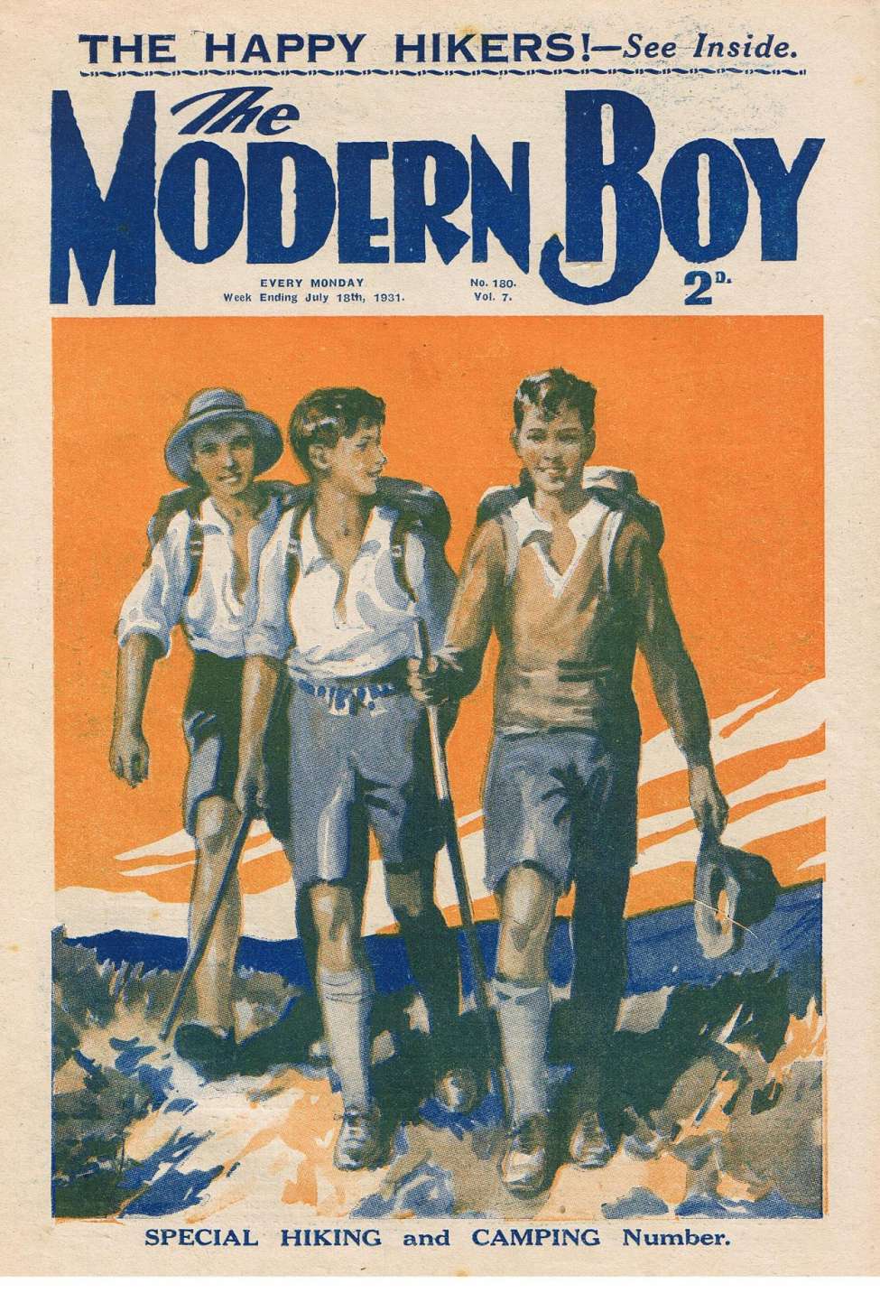 Comic Book Cover For The Modern Boy 180 - Special Hiking and Camping Number