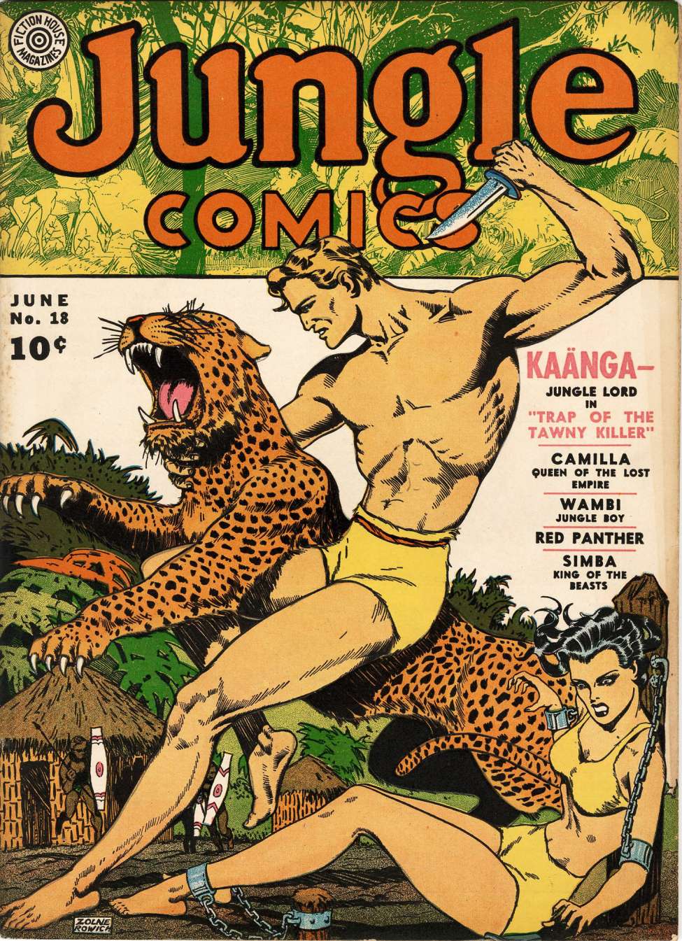 Comic Book Cover For Jungle Comics 18 - Version 2