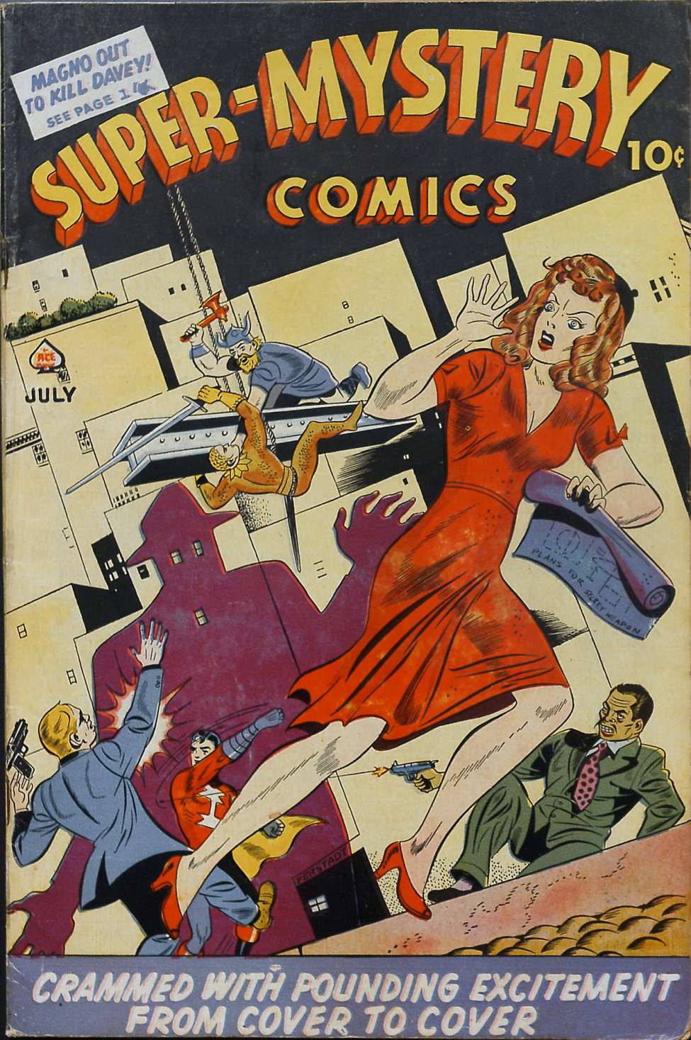 Comic Book Cover For Super-Mystery Comics v4 3 - Version 2