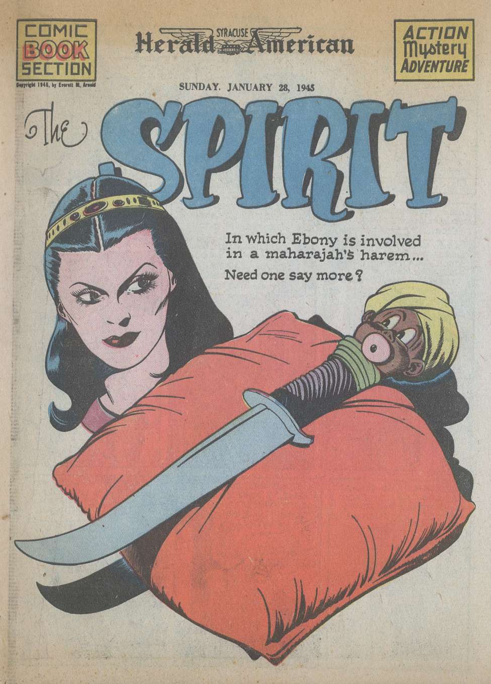 Comic Book Cover For The Spirit (1945-01-28) - Syracuse Herald American - Version 2