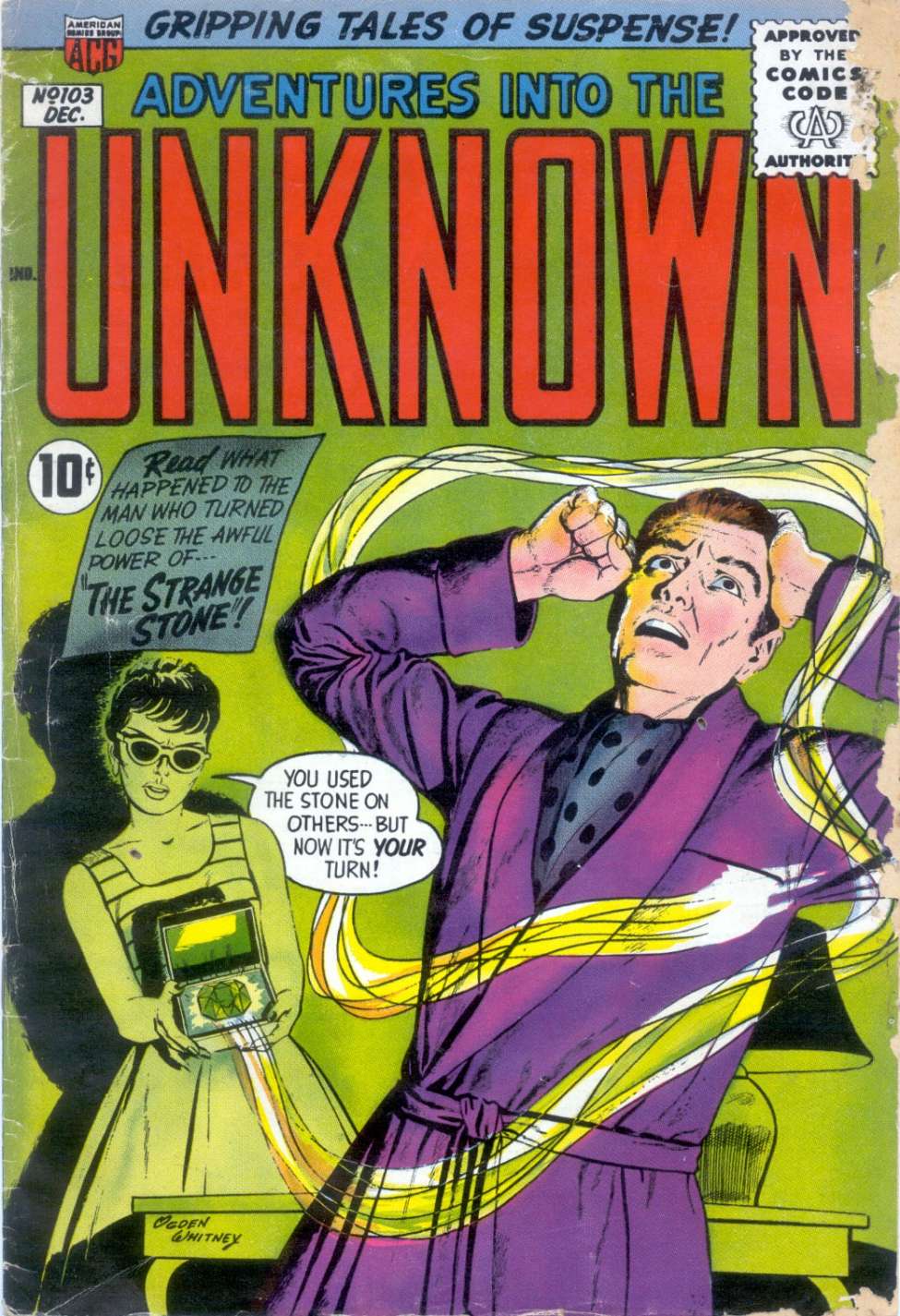 Comic Book Cover For Adventures into the Unknown 103
