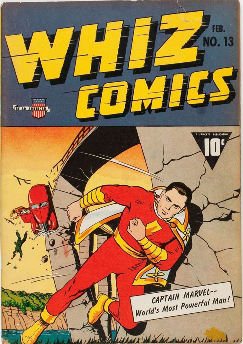Comic Book Cover For Whiz Comics 13