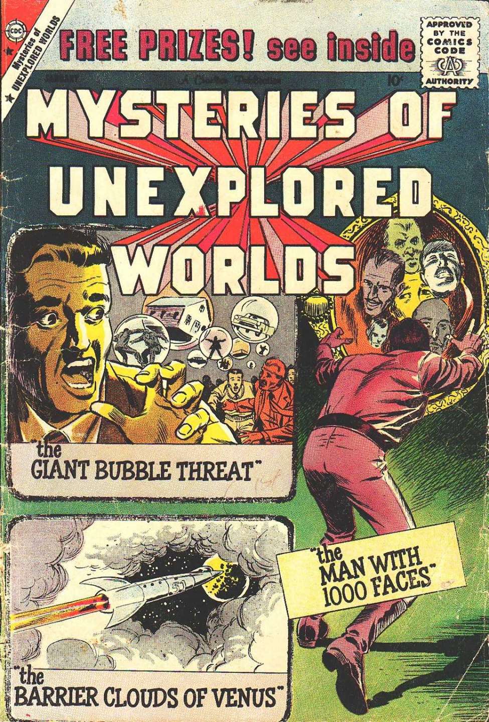 Comic Book Cover For Mysteries of Unexplored Worlds 16