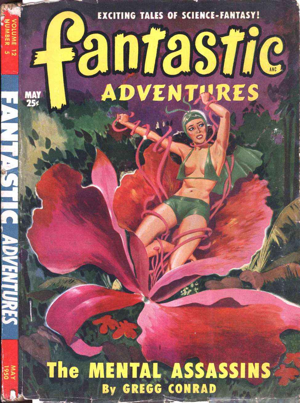 Book Cover For Fantastic Adventures v12 5 - The Mental Assassins - Gregg Conrad