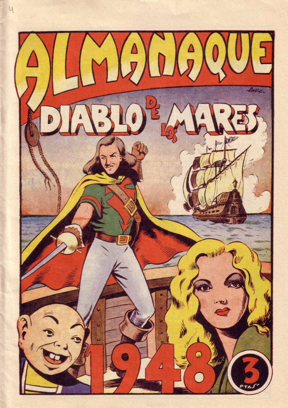 Comic Book Cover For Almanaque 1948 Diablo de los Mares