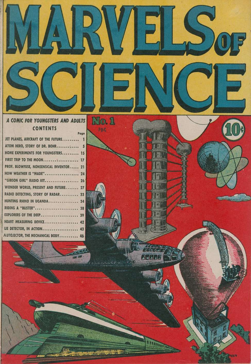 Comic Book Cover For Marvels of Science 1