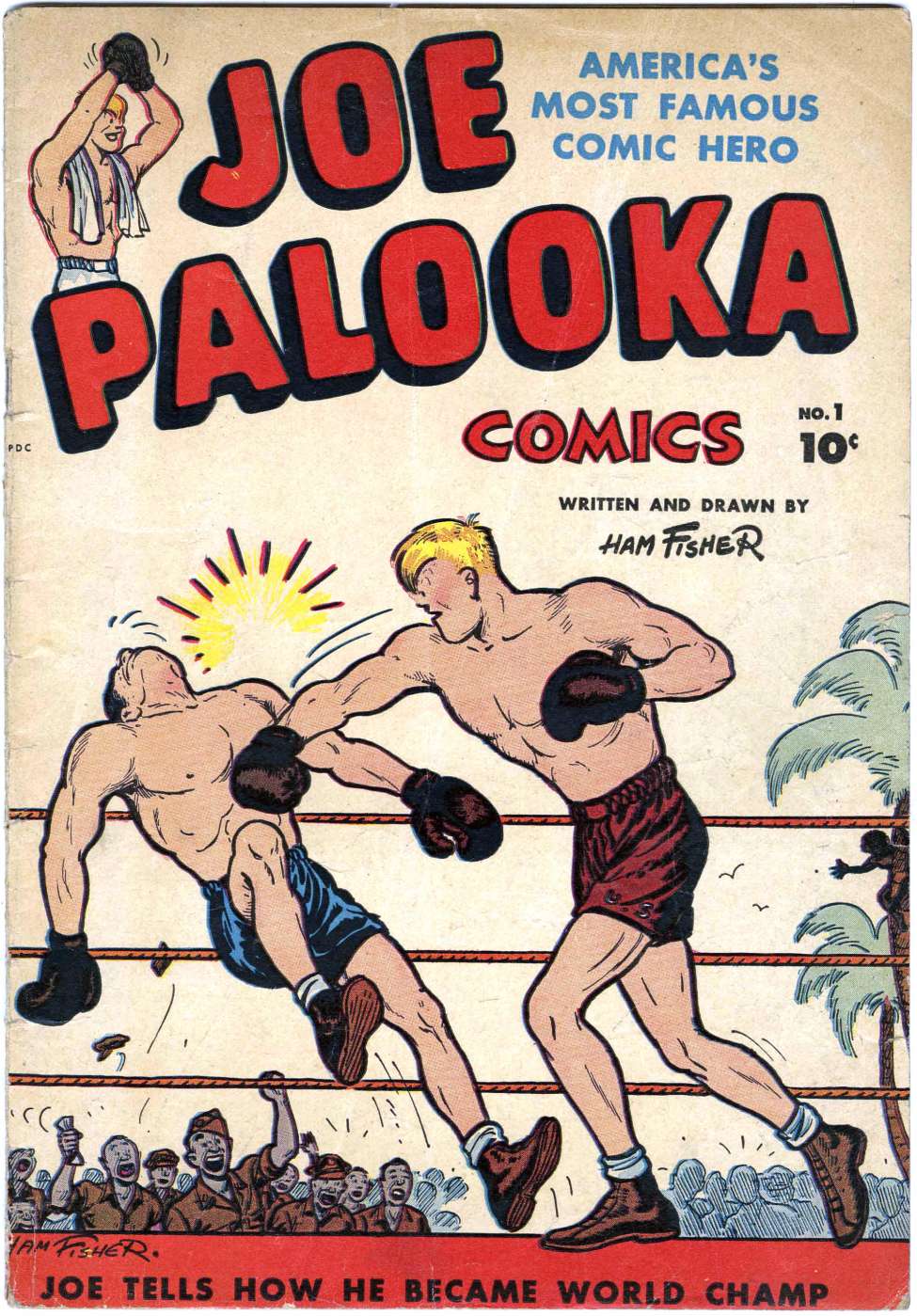 Comic Book Cover For Joe Palooka Comics #1