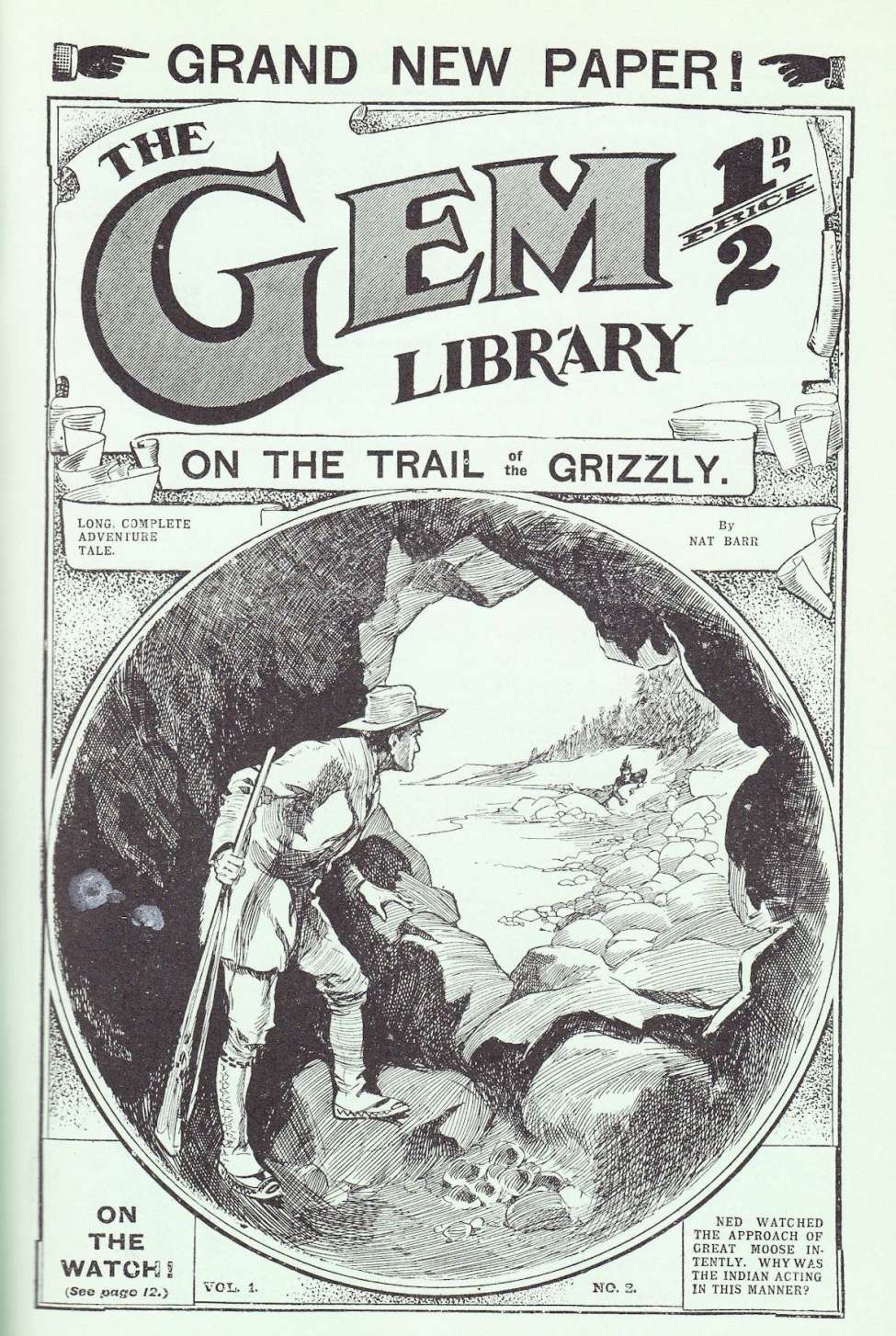 Comic Book Cover For The Gem v1 2 - On the Trail of the Grizzly
