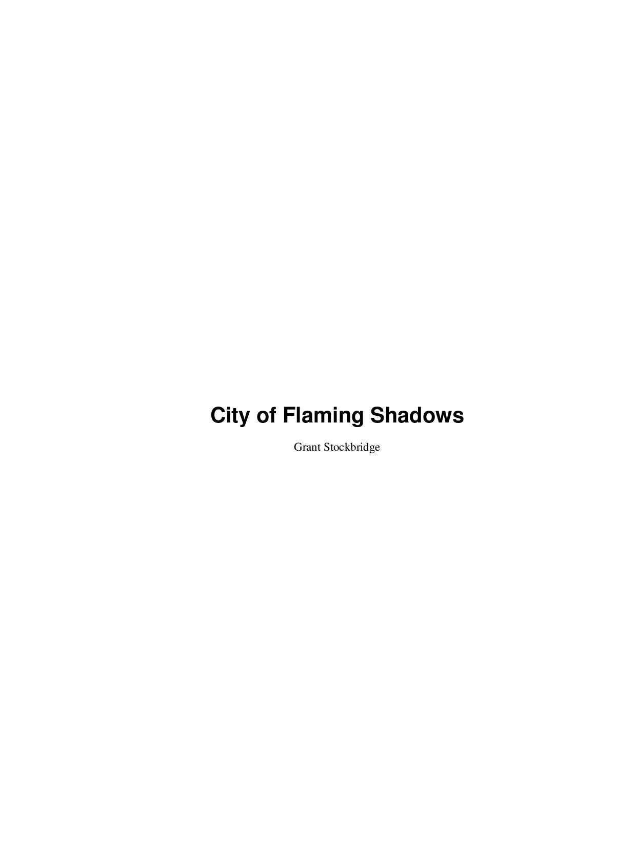 Book Cover For The Spider 4 - City of Flaming Shadows - Grant Stockbridge