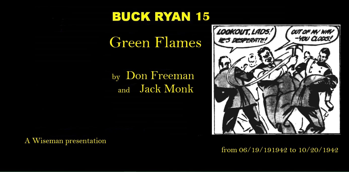 Comic Book Cover For Buck Ryan 15 - Green Flames