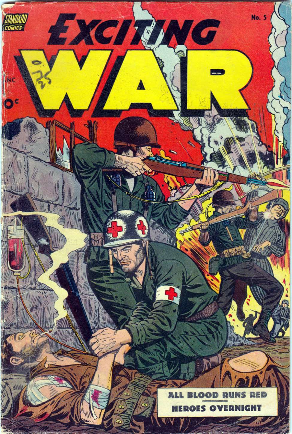 Comic Book Cover For Exciting War 5