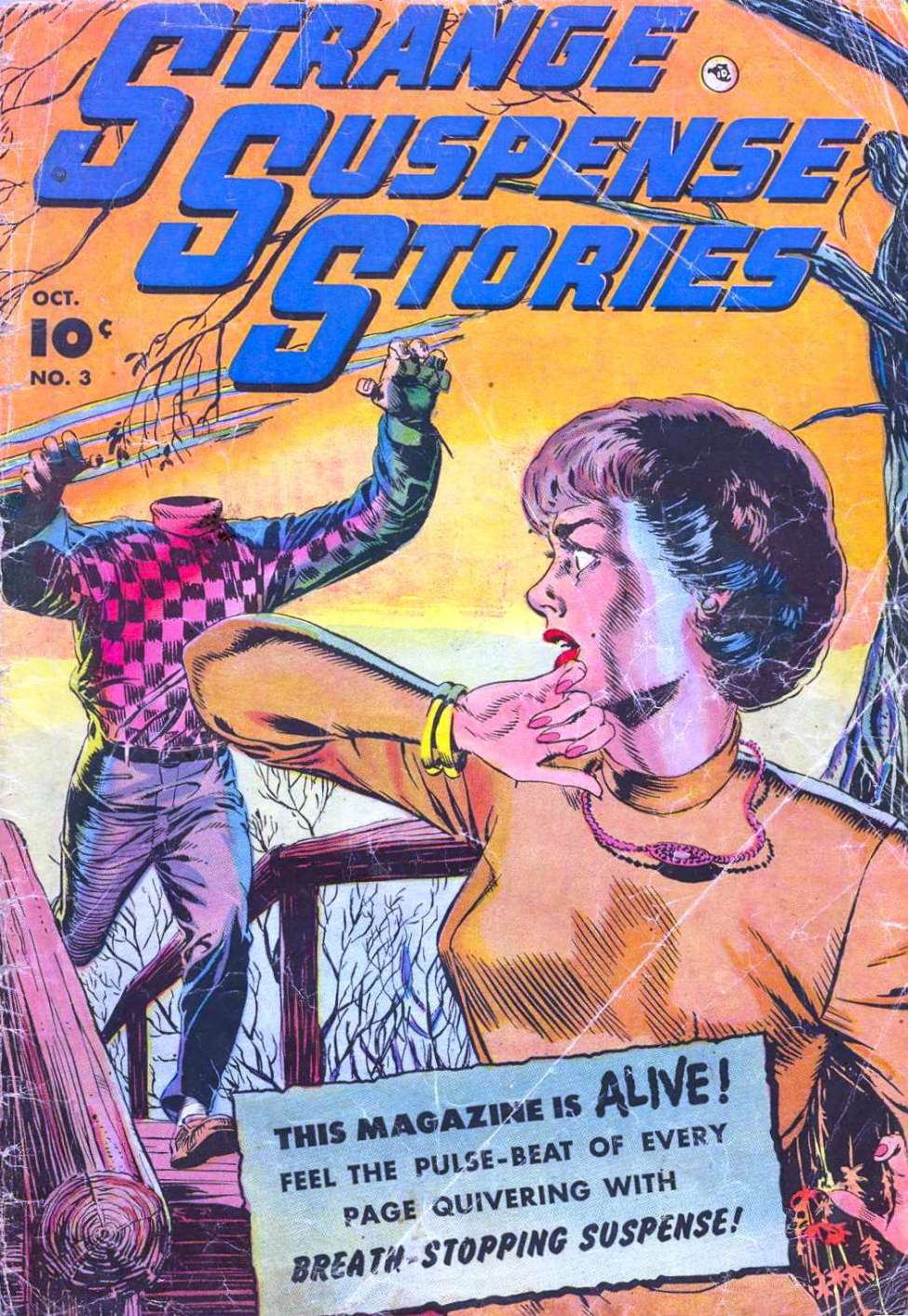 Comic Book Cover For Strange Suspense Stories 3