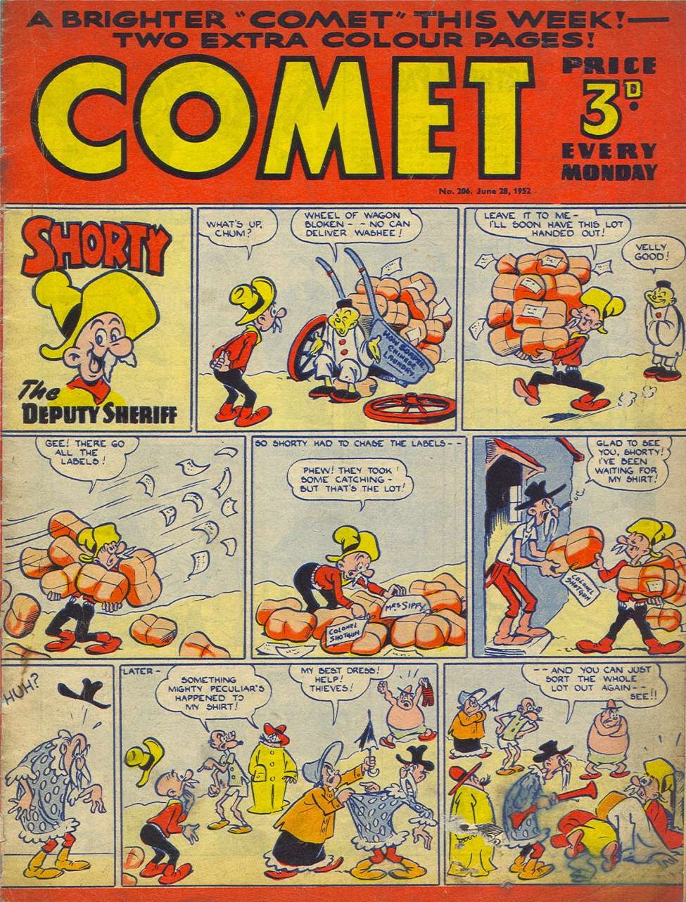 Comic Book Cover For The Comet 206