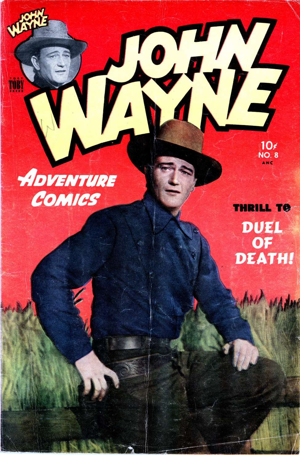 Comic Book Cover For John Wayne Adventure Comics 8