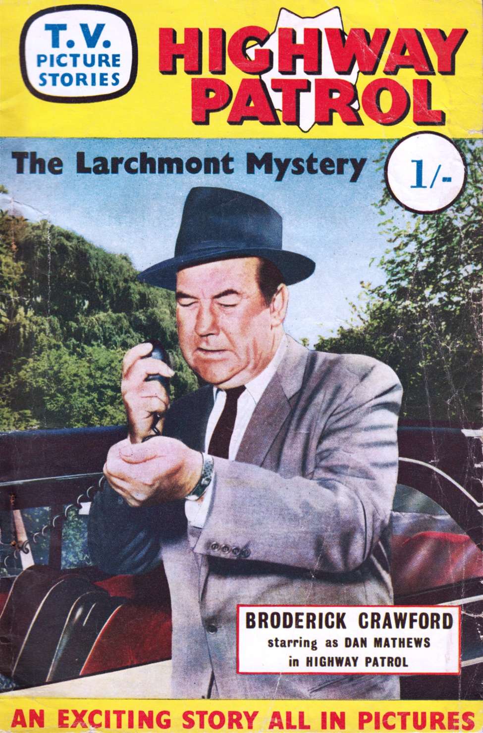 Book Cover For T.V. Picture Stories 28 - Highway Patrol - The Larchmont Mystery