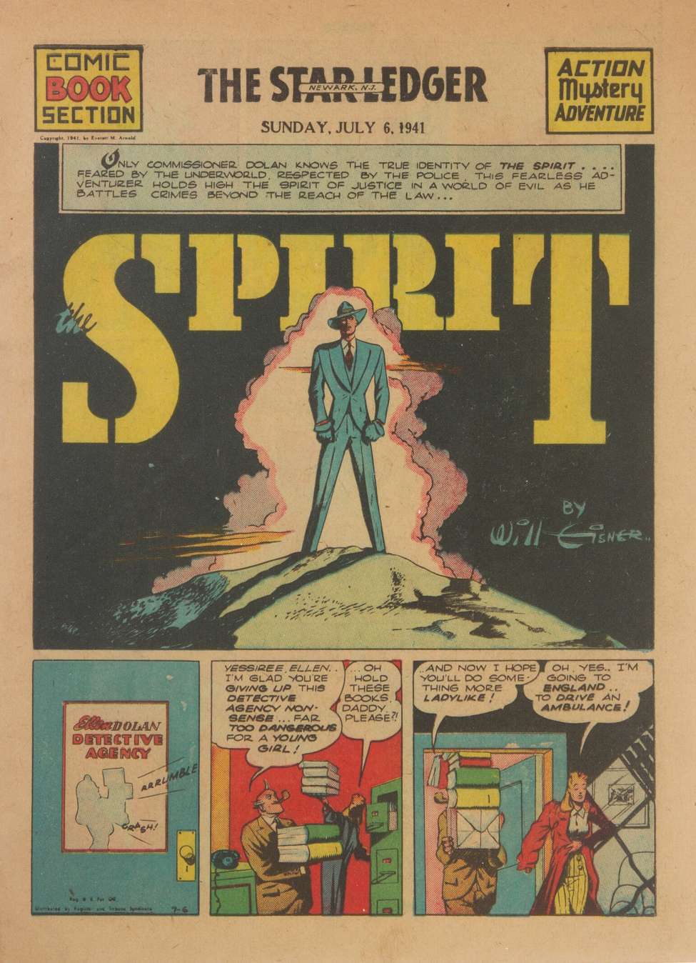 Book Cover For The Spirit (1941-07-06) - Baltimore Sun (b/w)