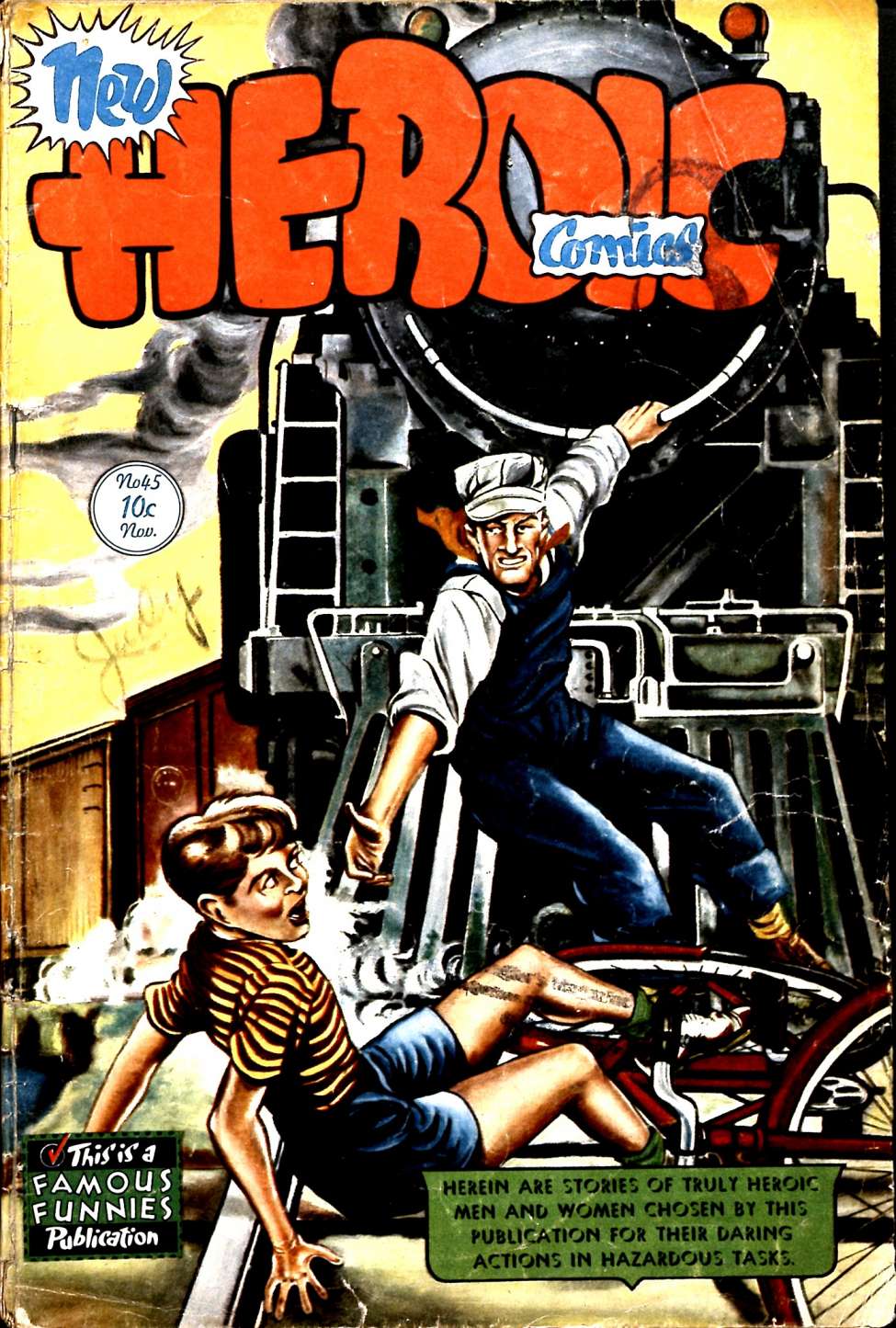 Comic Book Cover For Heroic Comics 45