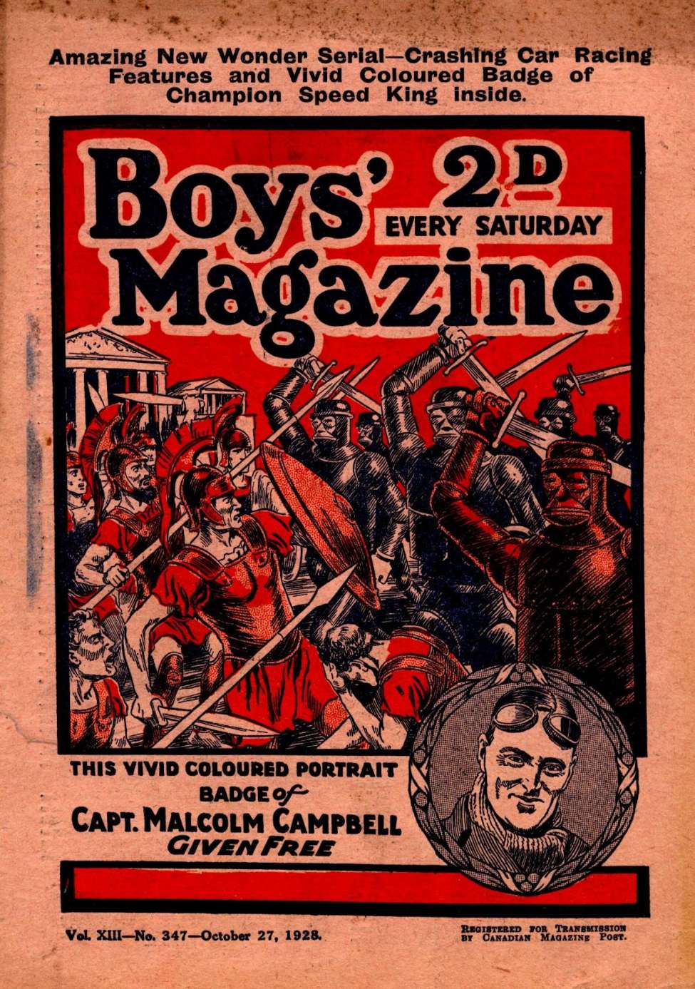 Book Cover For Boys' Magazine 347