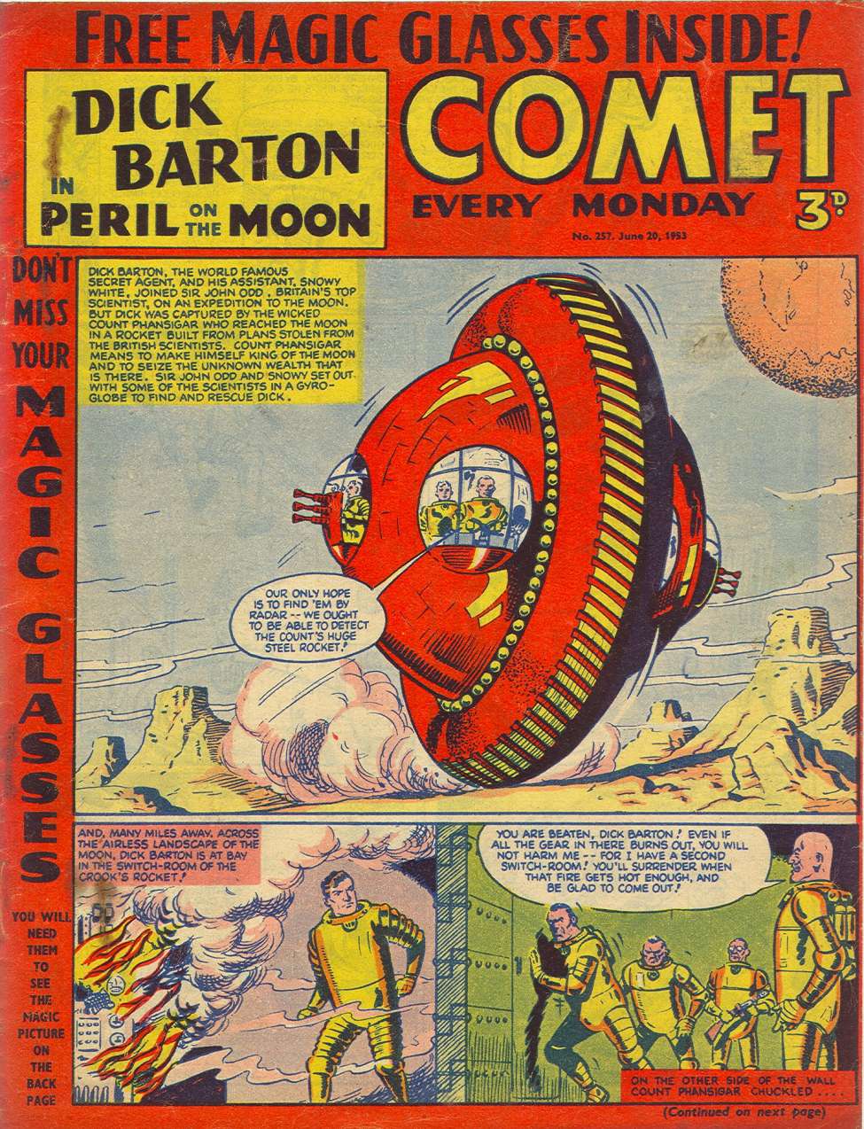 Comic Book Cover For The Comet 257