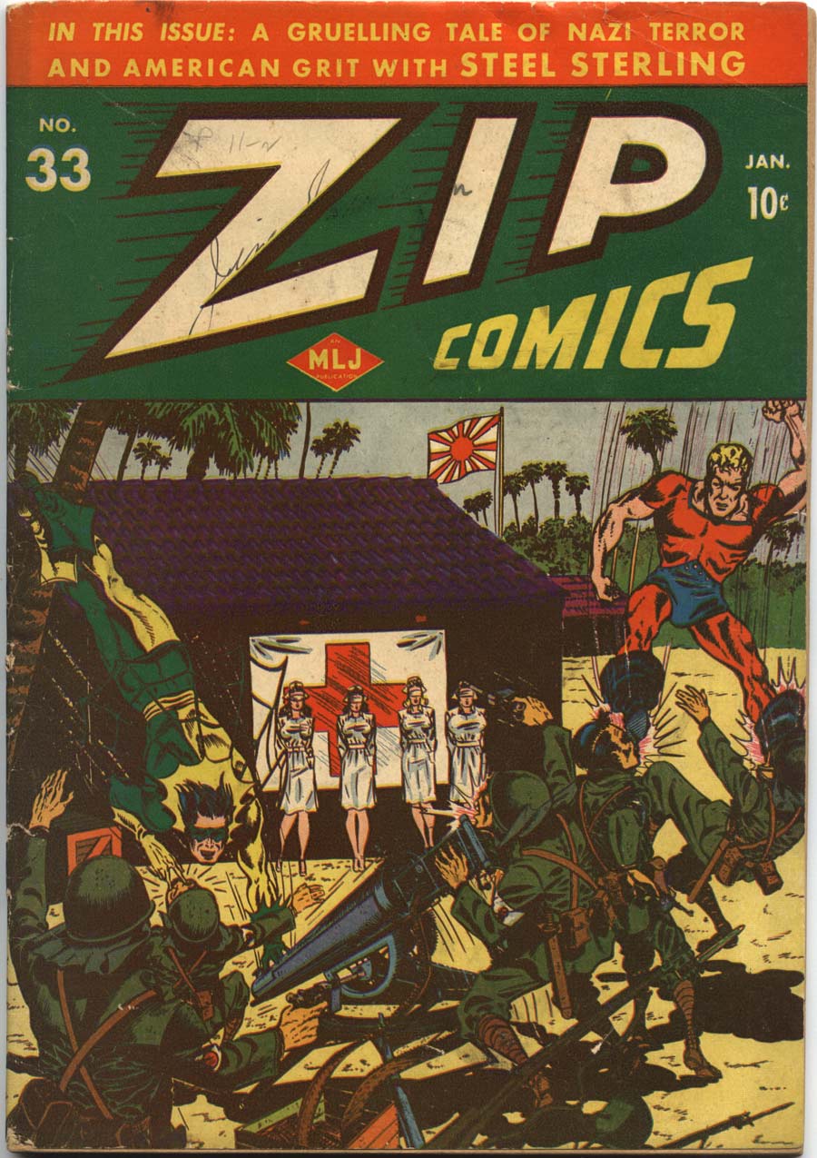 Comic Book Cover For Zip Comics 33