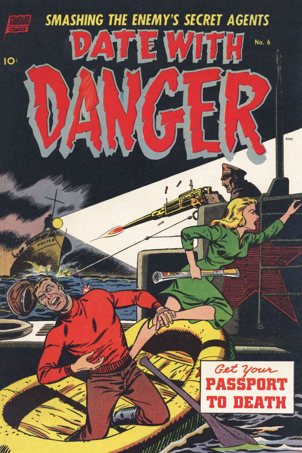 Comic Book Cover For Date With Danger 6 - Version 1