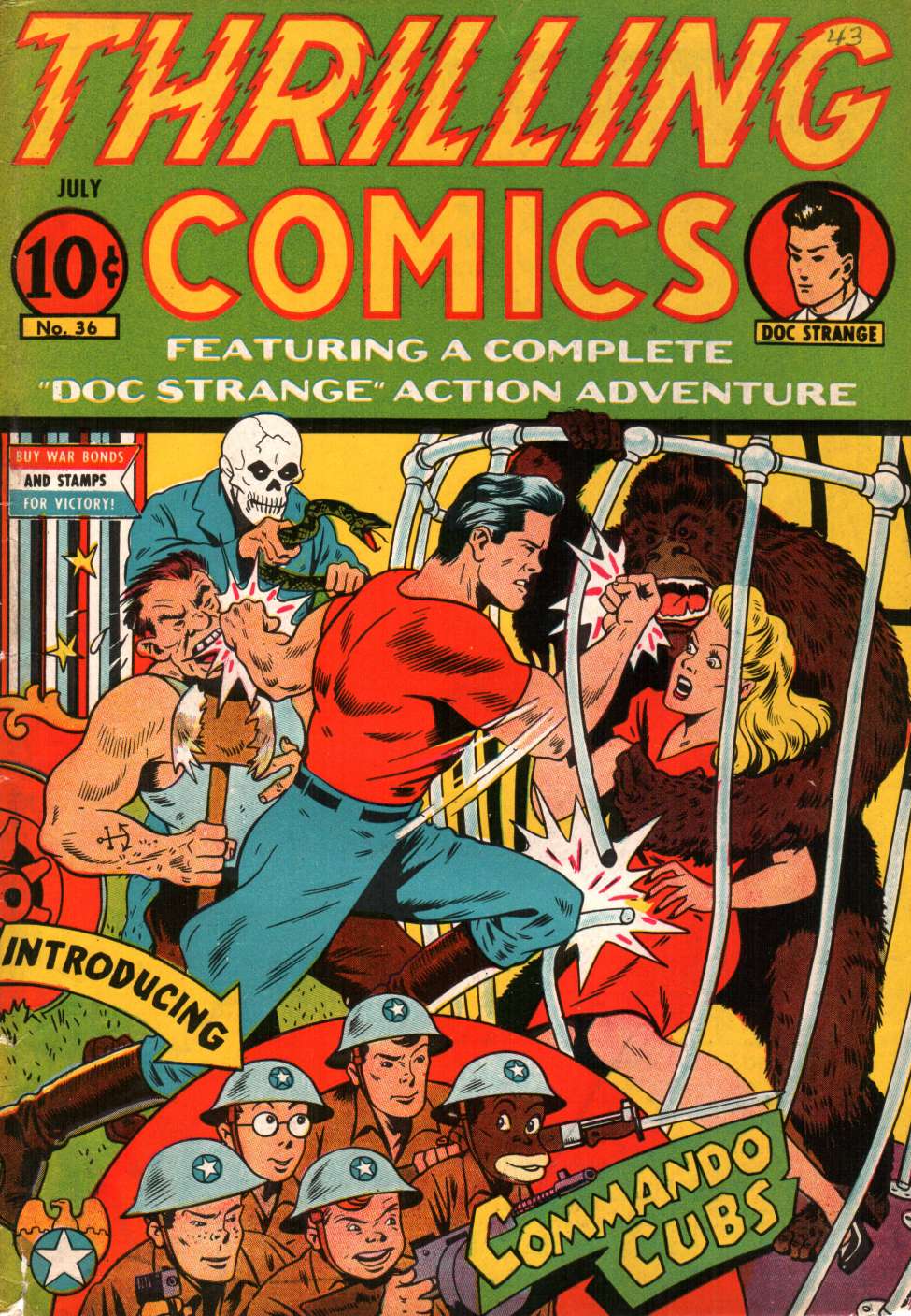 Book Cover For Thrilling Comics 36