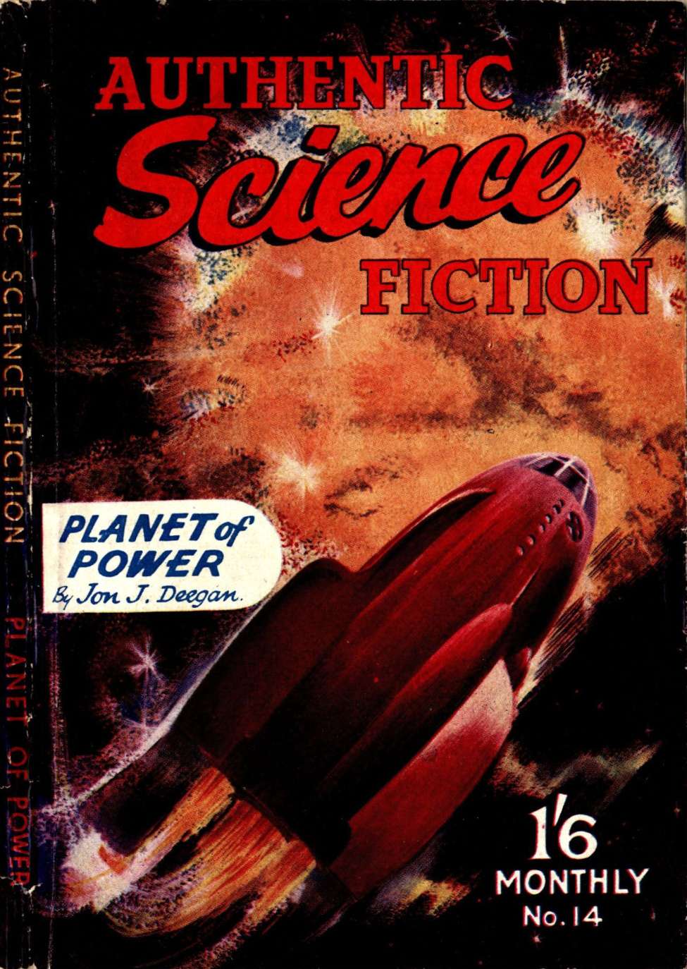 Comic Book Cover For Authentic Science Fiction 14 - Planet of Power - Jon J. Deegan