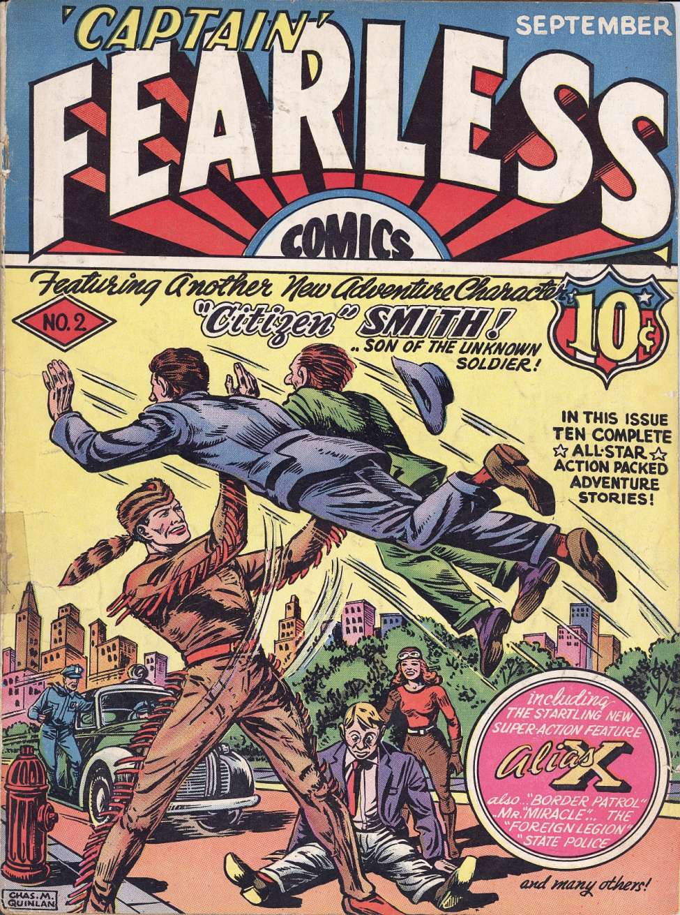 Comic Book Cover For Captain Fearless Comics 2