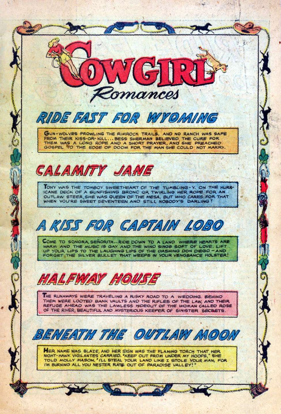 Comic Book Cover For Cowgirl Romances 01