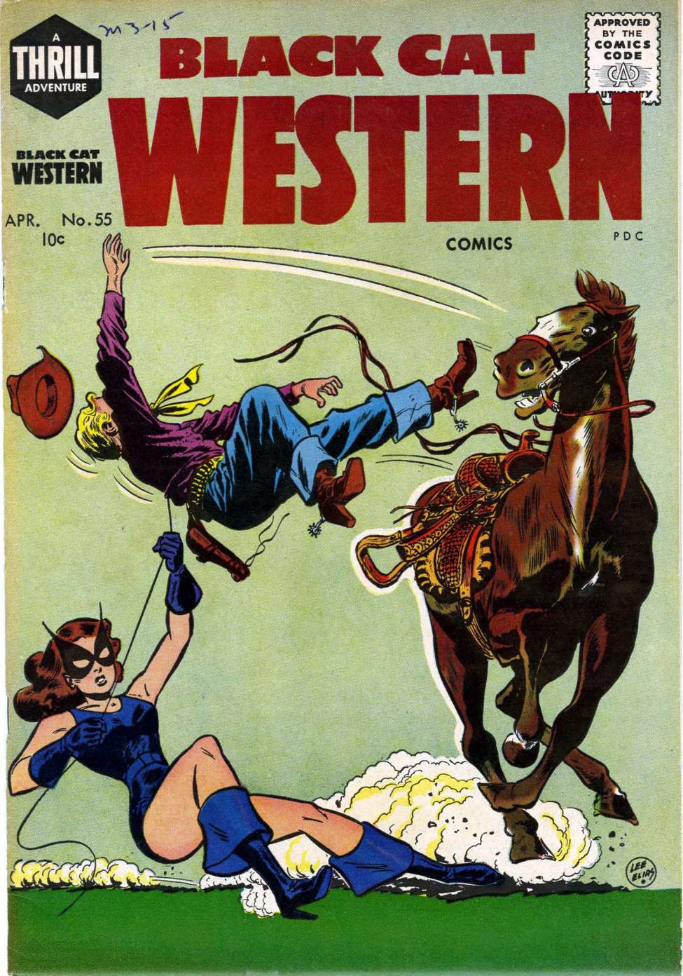 Comic Book Cover For Black Cat 55 (Western)