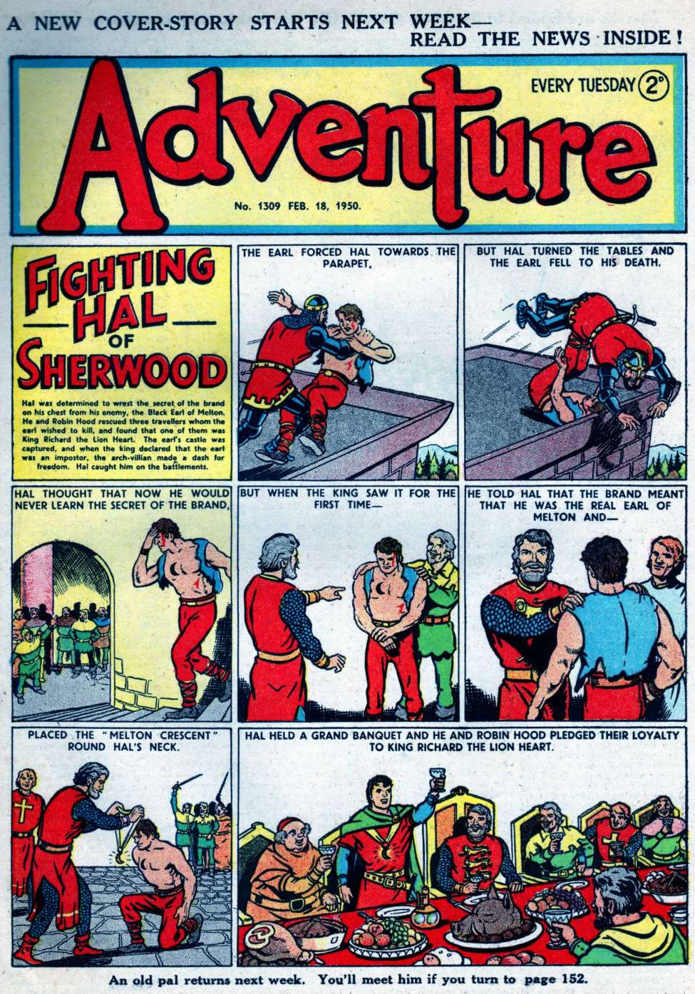 Comic Book Cover For Adventure 1309