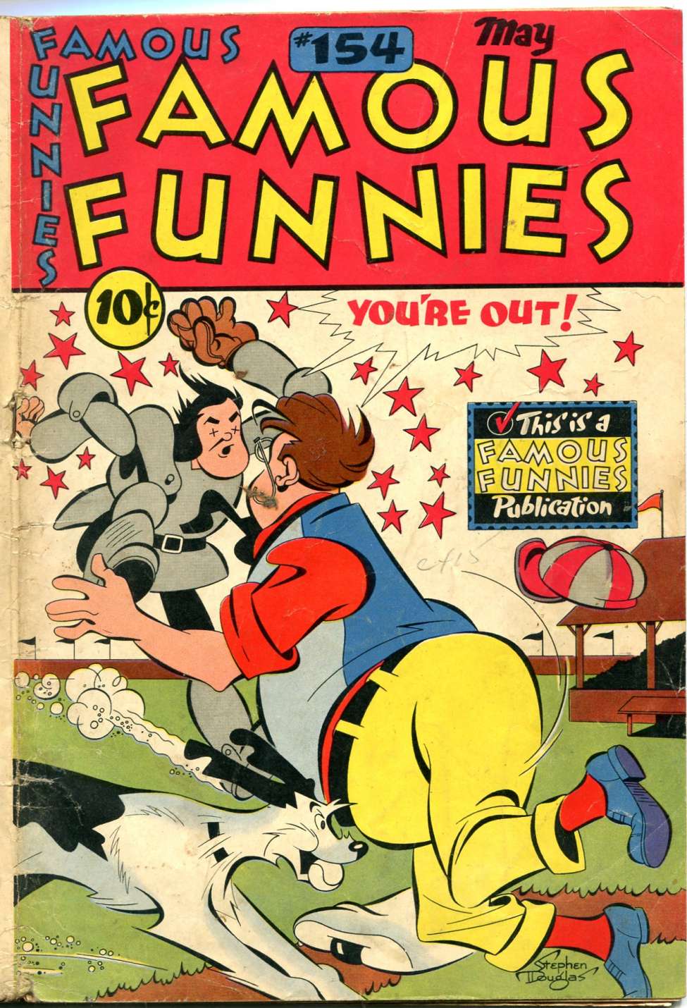 Comic Book Cover For Famous Funnies 154