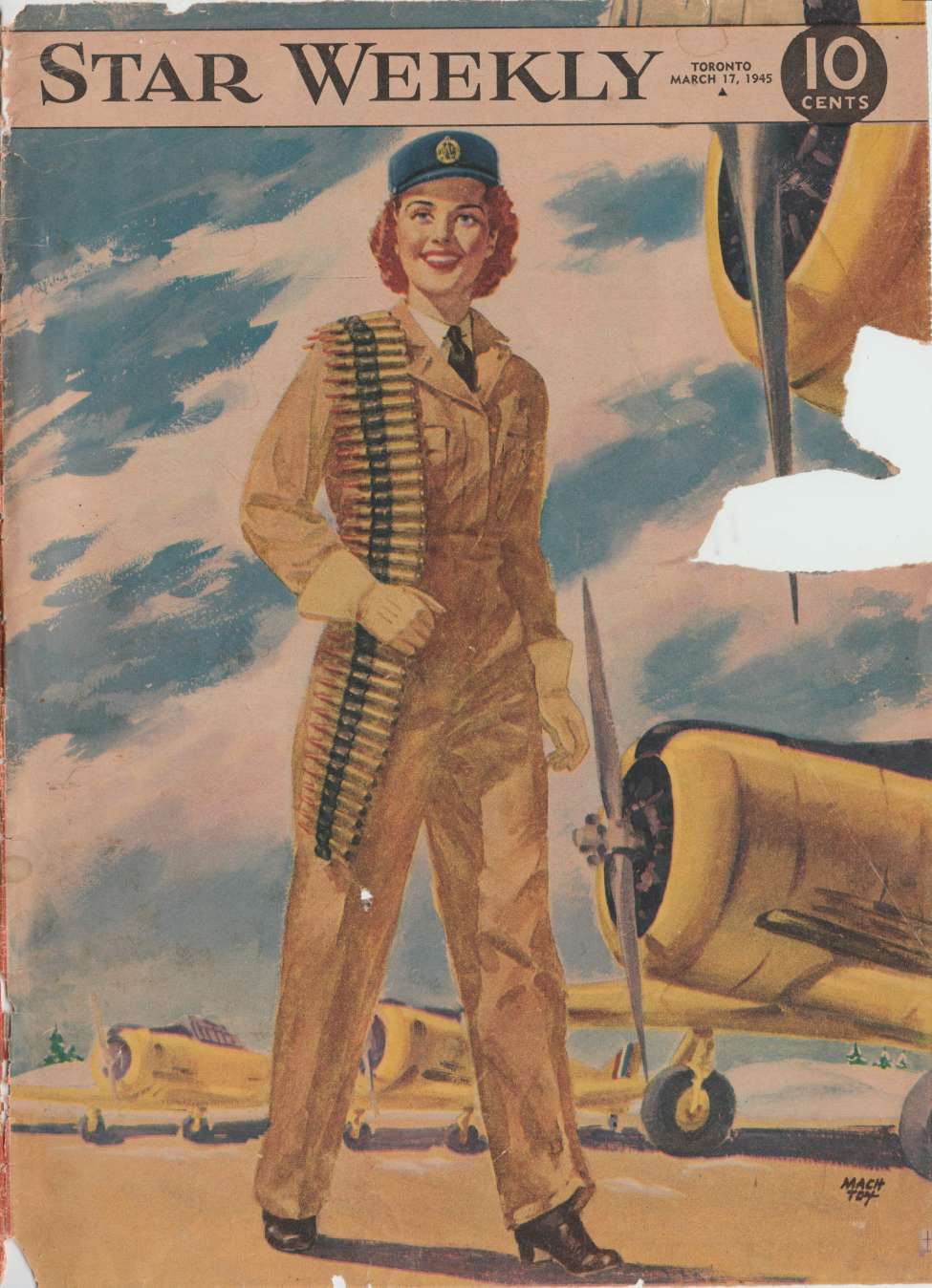 Comic Book Cover For The Star Weekly 1945-03-17