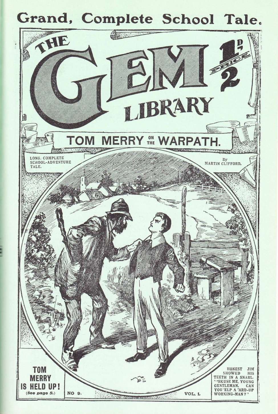 Book Cover For The Gem v1 9 - Tom Merry on the Warpath