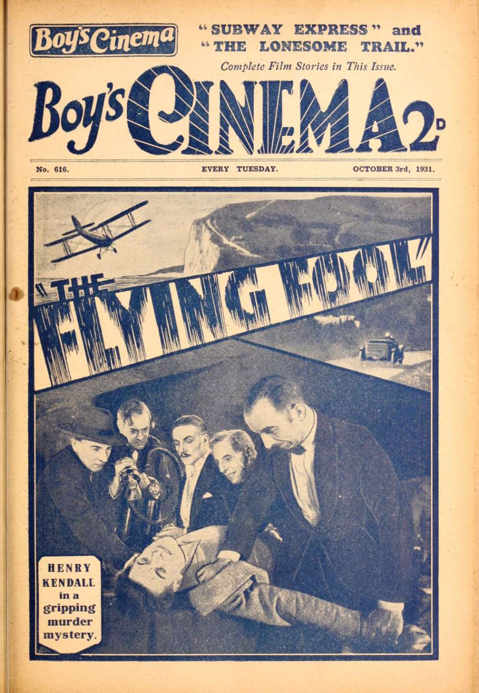 Book Cover For Boy's Cinema 616 - The Flying Fool - Henry Kendall