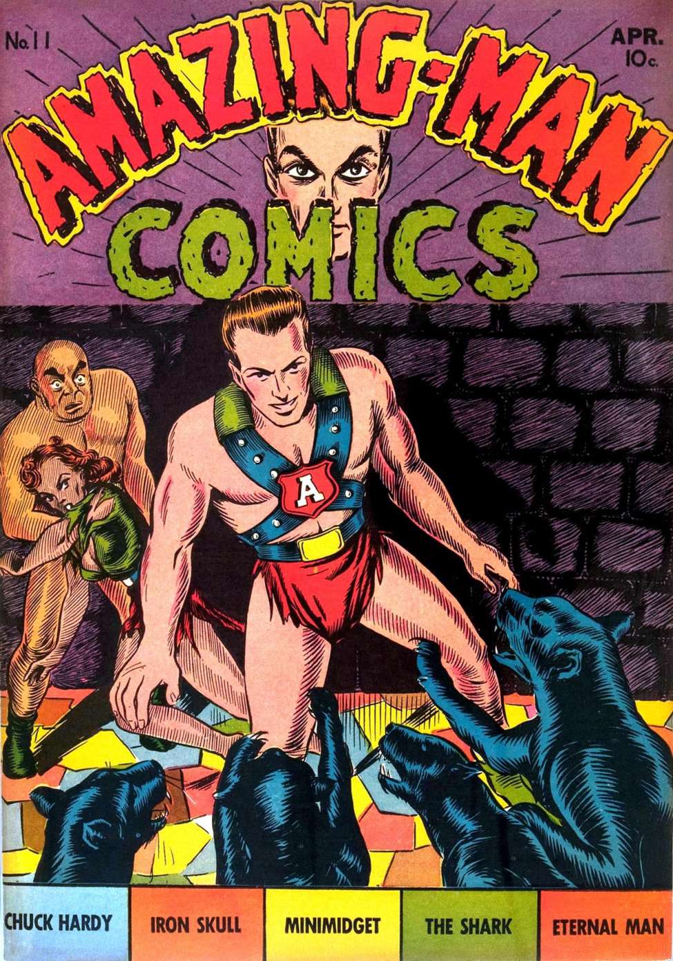 Comic Book Cover For Amazing Man Comics 11