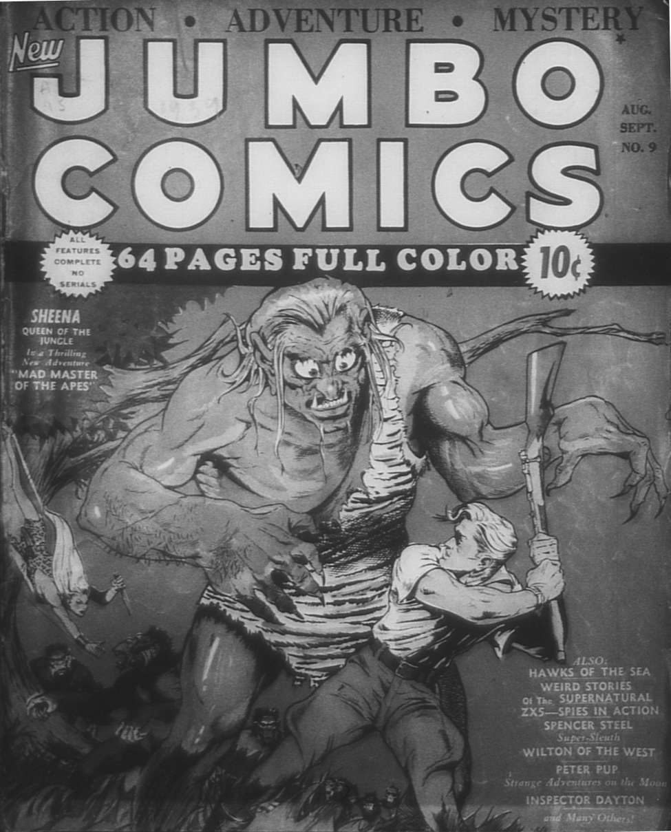 Book Cover For Jumbo Comics 9 (b&w/fiche) - Version 2