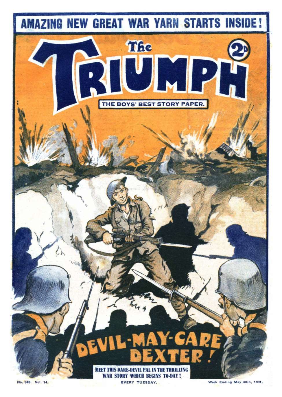 Comic Book Cover For The Triumph 345