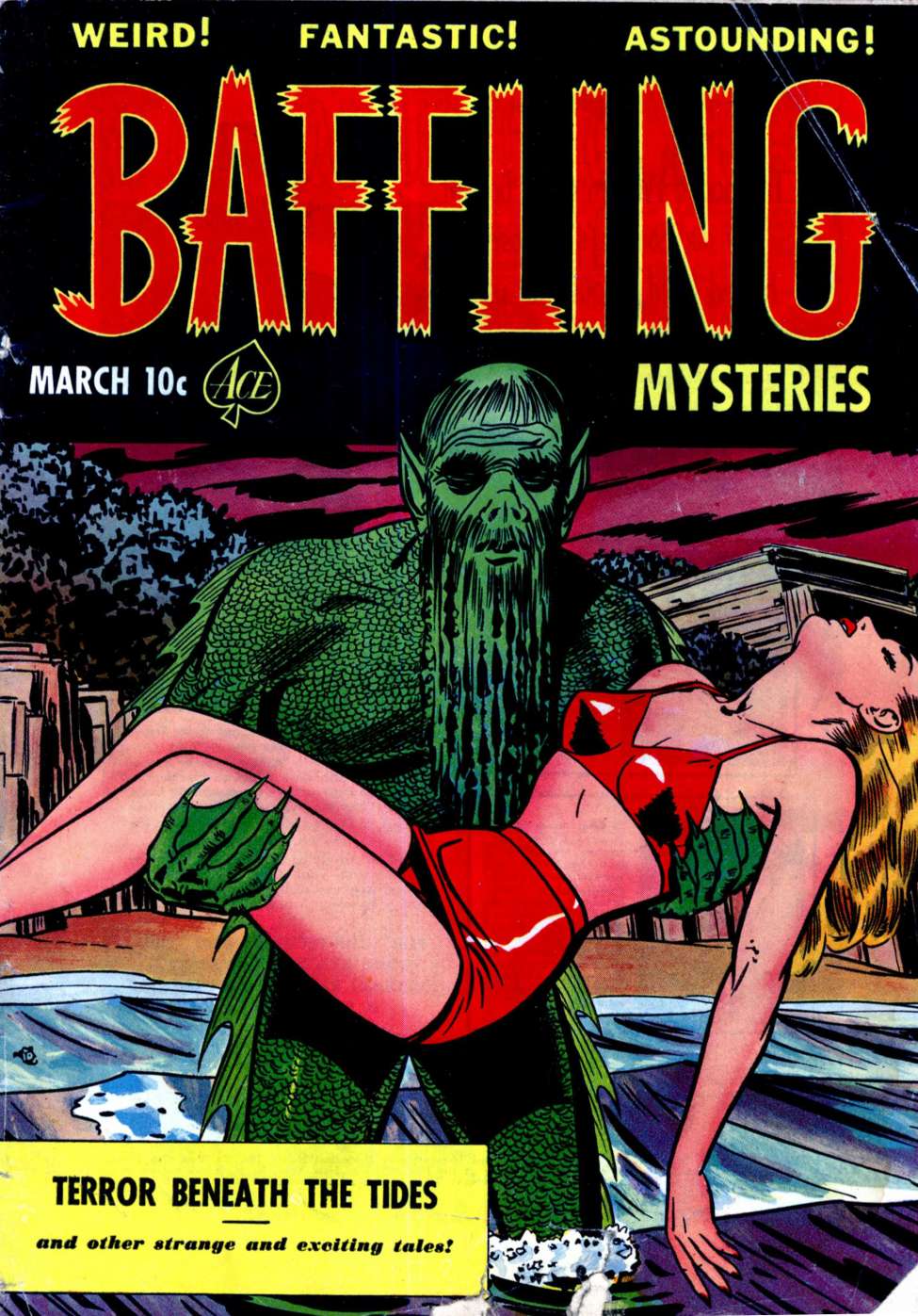 Comic Book Cover For Baffling Mysteries 7 (alt)