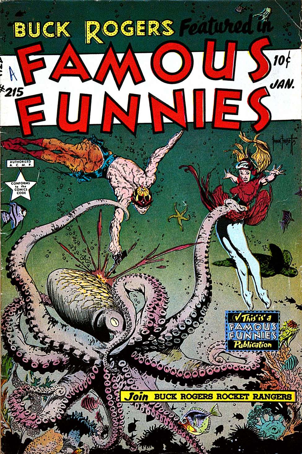 Comic Book Cover For Famous Funnies 215