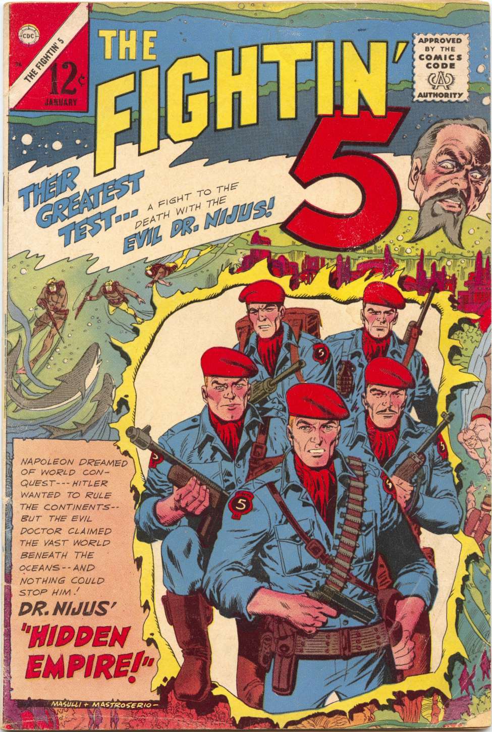 Comic Book Cover For Fightin' Five 36 - Version 2