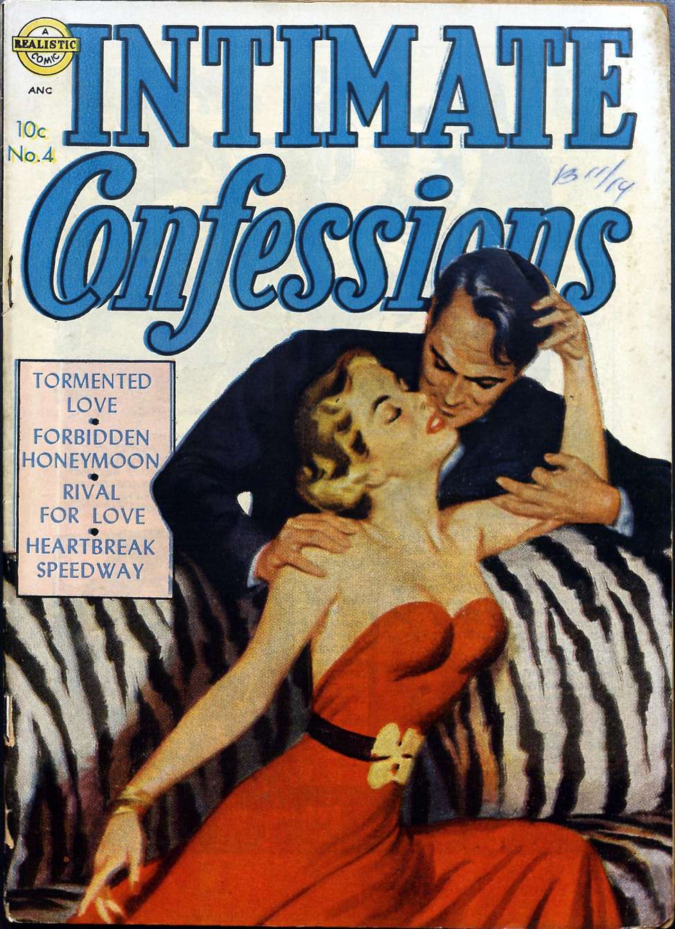 Comic Book Cover For Intimate Confessions 4